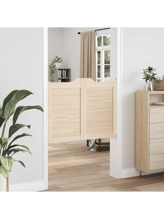 Křídlové dveře louvred design 2 páry 80x100 cm borovicový masiv