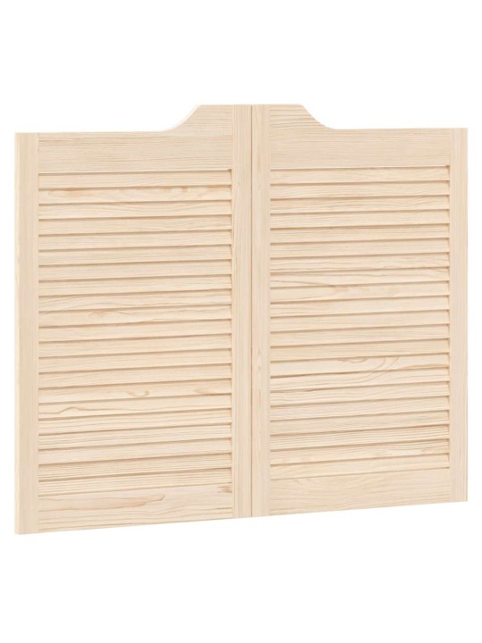 Křídlové dveře louvred design 2 páry 80x100 cm borovicový masiv
