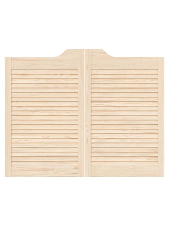 Křídlové dveře louvred design 2 páry 80x100 cm borovicový masiv