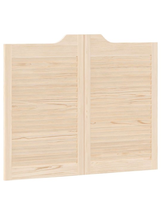 Křídlové dveře louvred design 2 páry 80x100 cm borovicový masiv
