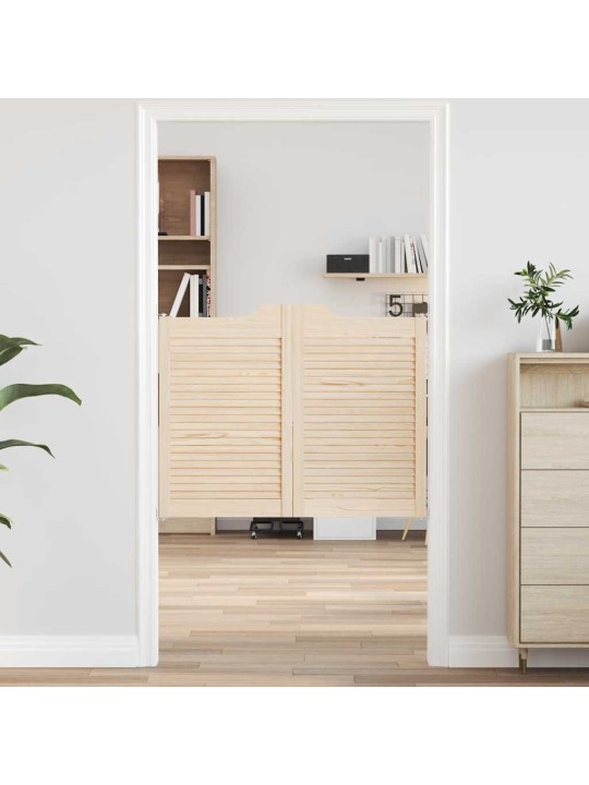 Křídlové dveře louvred design 2 páry 80x100 cm borovicový masiv
