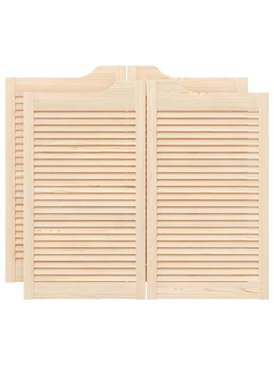 Křídlové dveře louvred design 2 páry 90x100 cm borovicový masiv