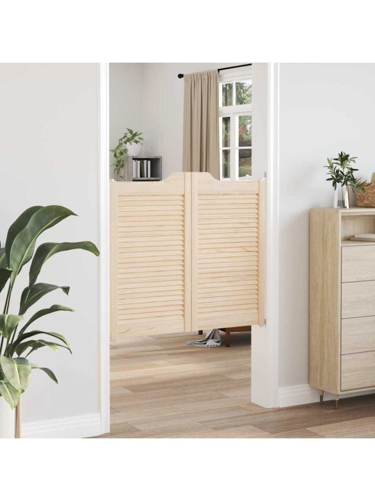 Křídlové dveře louvred design 2 páry 90x100 cm borovicový masiv