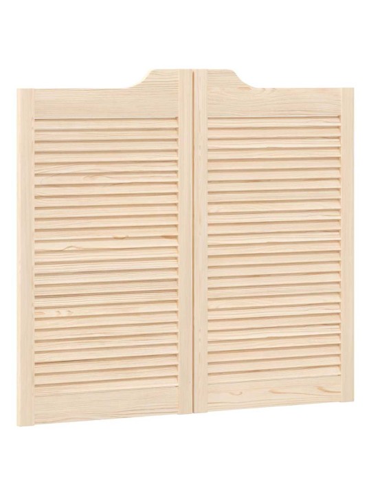Křídlové dveře louvred design 2 páry 90x100 cm borovicový masiv