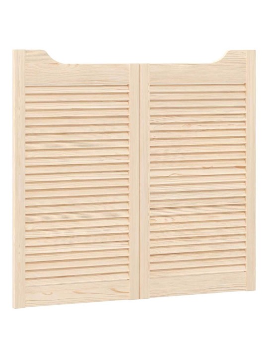Křídlové dveře louvred design 2 páry 90x100 cm borovicový masiv