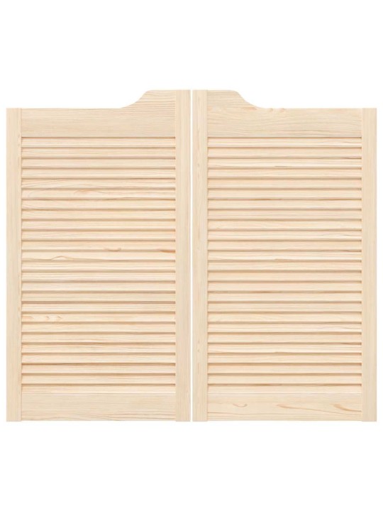 Křídlové dveře louvred design 2 páry 90x100 cm borovicový masiv