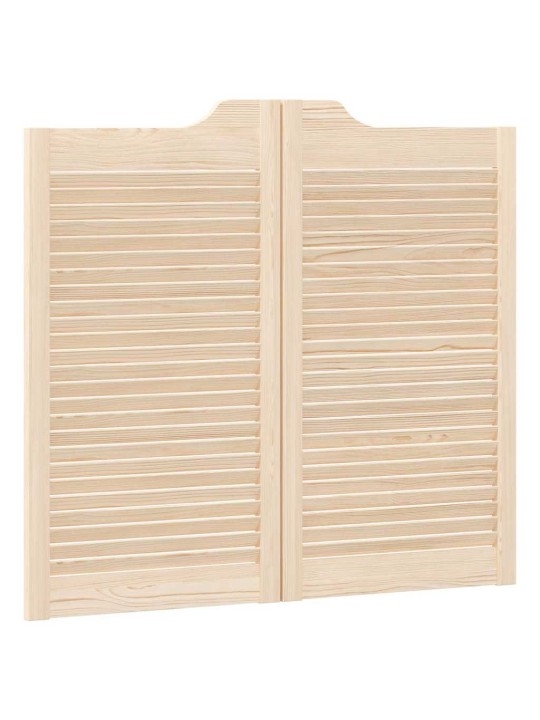 Křídlové dveře louvred design 2 páry 90x100 cm borovicový masiv
