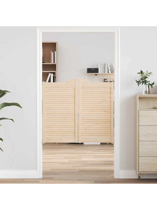 Křídlové dveře louvred design 2 páry 90x100 cm borovicový masiv