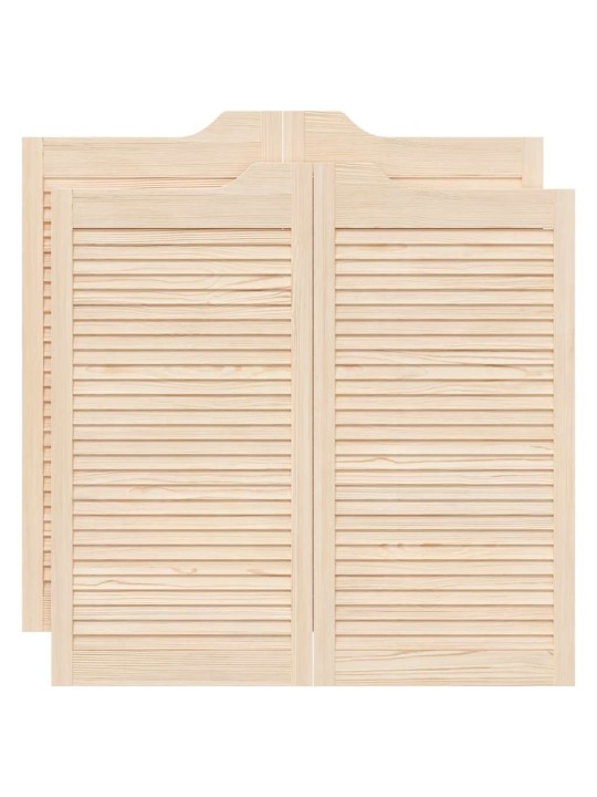 Křídlové dveře louvred design 2 páry 100x100cm borovicový masiv