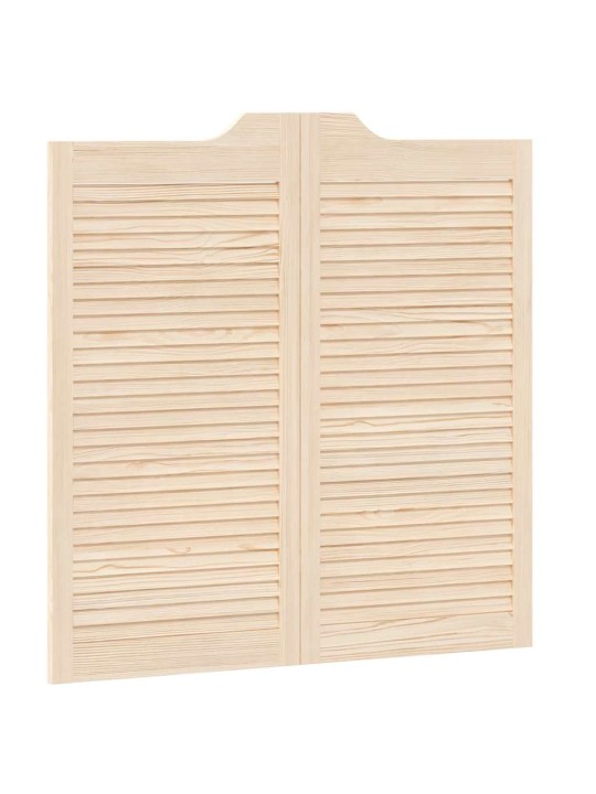 Křídlové dveře louvred design 2 páry 100x100cm borovicový masiv