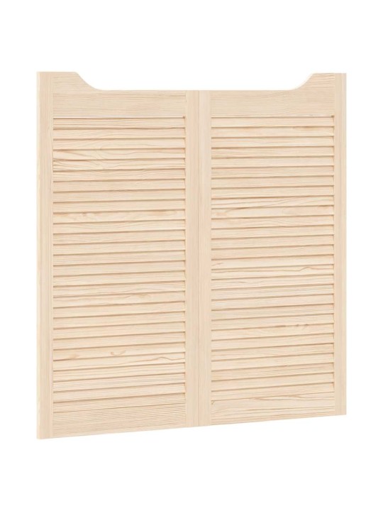 Křídlové dveře louvred design 2 páry 100x100cm borovicový masiv