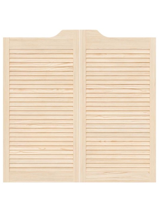 Křídlové dveře louvred design 2 páry 100x100cm borovicový masiv