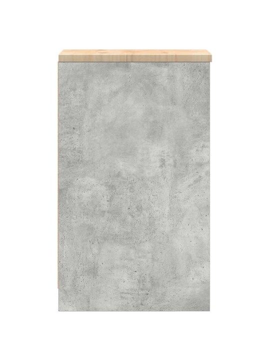Garážová skříň betonově šedá 30x51x85 cm borovicový masiv