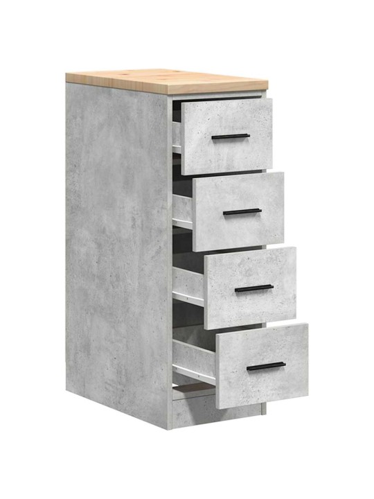 Garážová skříň betonově šedá 30x51x85 cm borovicový masiv