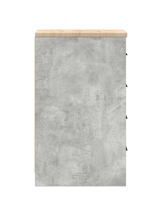Garážová skříň betonově šedá 30x51x85 cm borovicový masiv