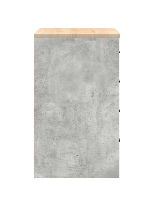 Garážová skříň betonově šedá 60x51x85 cm borovicový masiv
