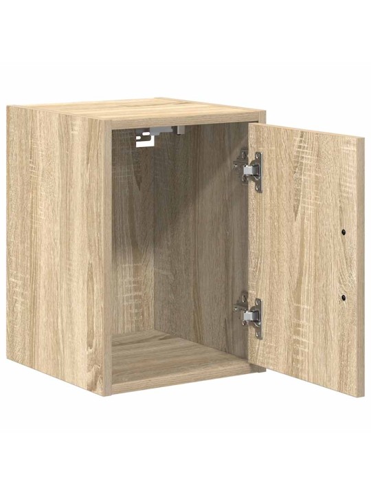 Garážová nástěnná skříň sonoma oak engineered wood