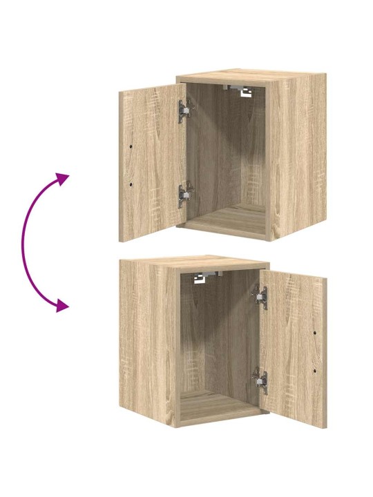 Garážová nástěnná skříň sonoma oak engineered wood