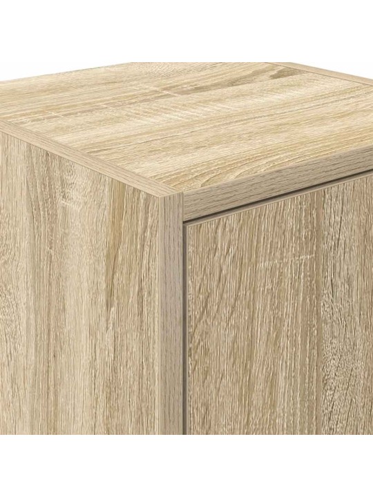 Garážová nástěnná skříň sonoma oak engineered wood