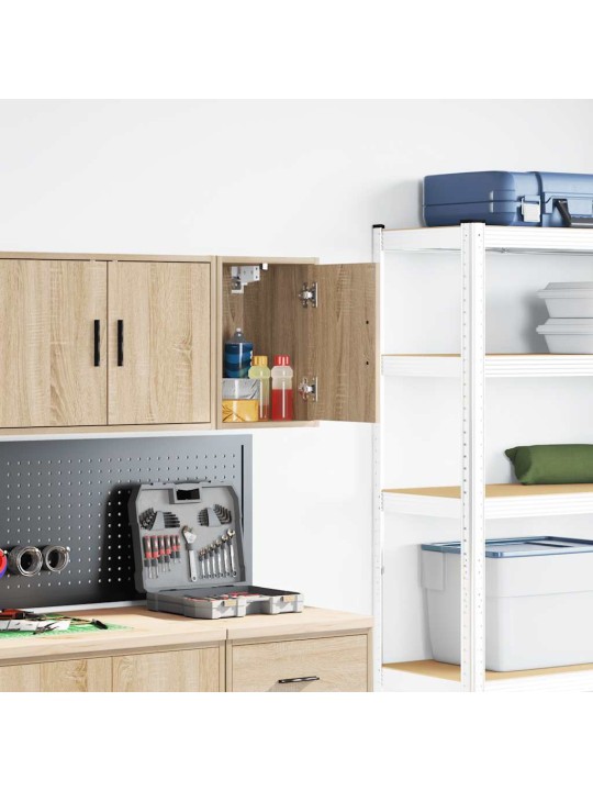 Garážová nástěnná skříň sonoma oak engineered wood