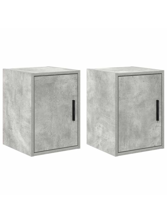 Garážové nástěnné skříně 2 ks beton grey kompozitní dřevo