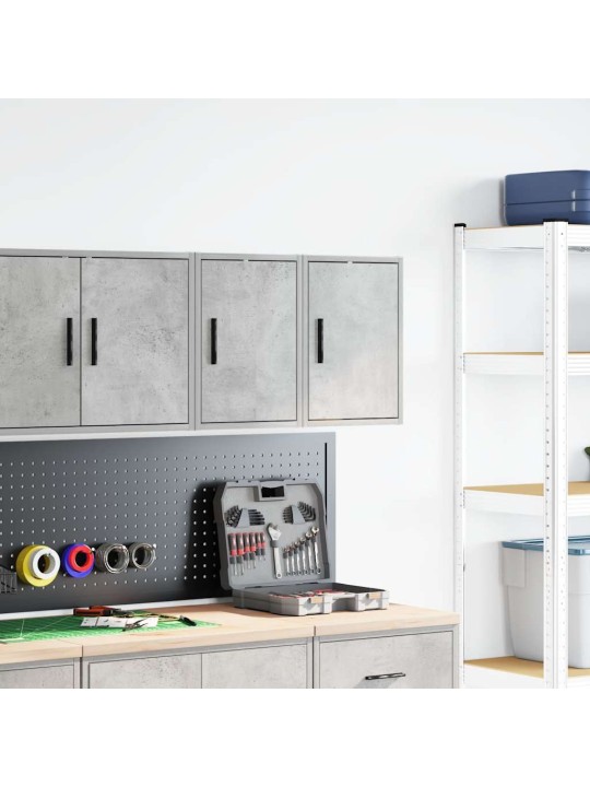 Garážové nástěnné skříně 2 ks beton grey kompozitní dřevo
