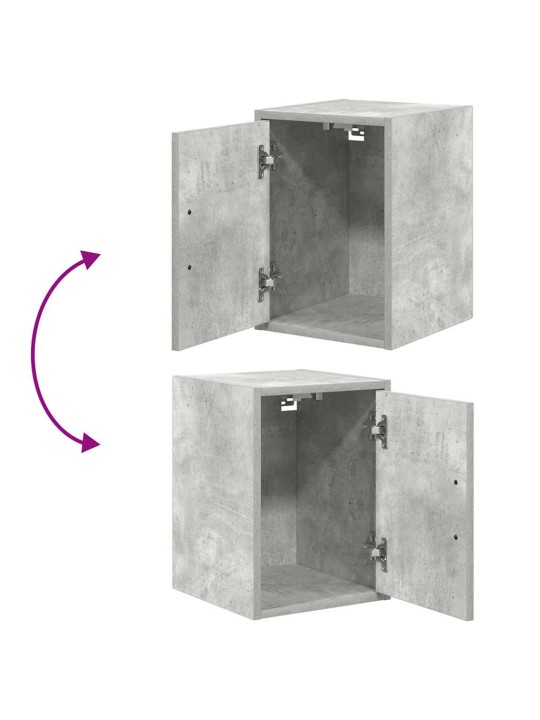 Garážové nástěnné skříně 2 ks beton grey kompozitní dřevo