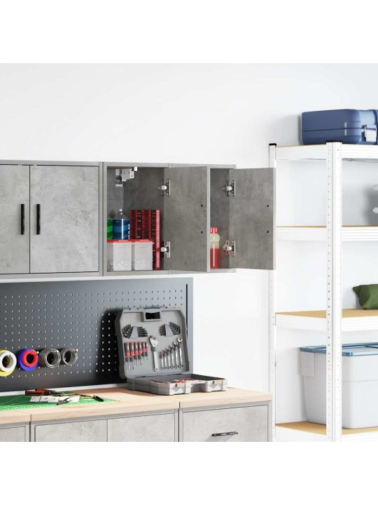 Garážové nástěnné skříně 2 ks beton grey kompozitní dřevo