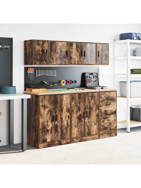 Garážová nástěnná skříňka smoked oak engineered wood