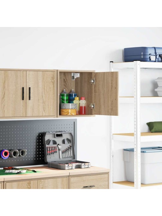 Garážová nástěnná skříň sonoma oak engineered wood
