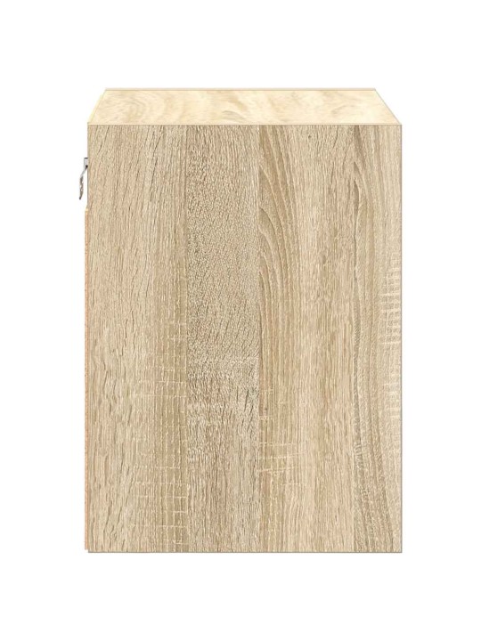 Garážová nástěnná skříň sonoma oak engineered wood