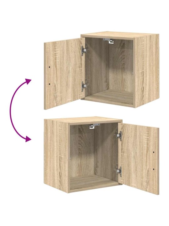 Garážová nástěnná skříň sonoma oak engineered wood