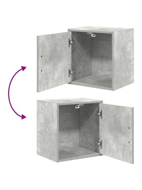 Garážové nástěnné skříně 2 ks beton grey kompozitní dřevo