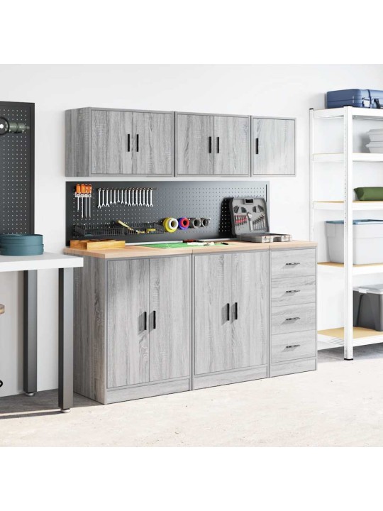 Garážová nástěnná skříňka grey sonoma engineered wood