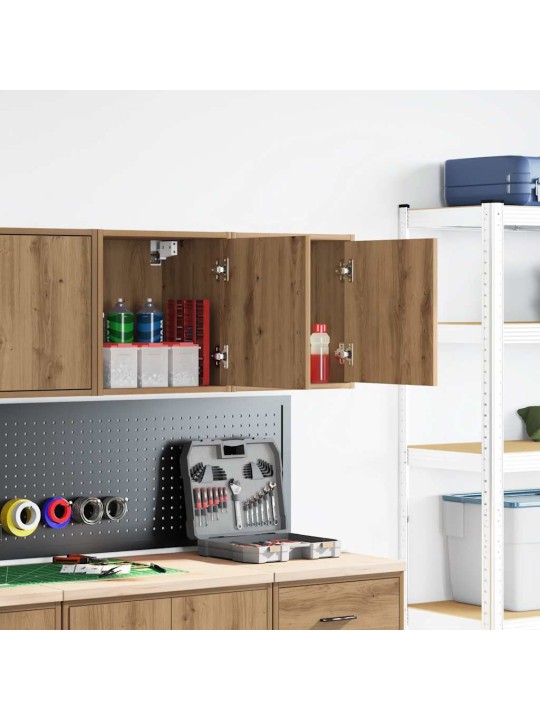 Garážové nástěnné skříně 2 ks dub artisan kompozitní dřevo