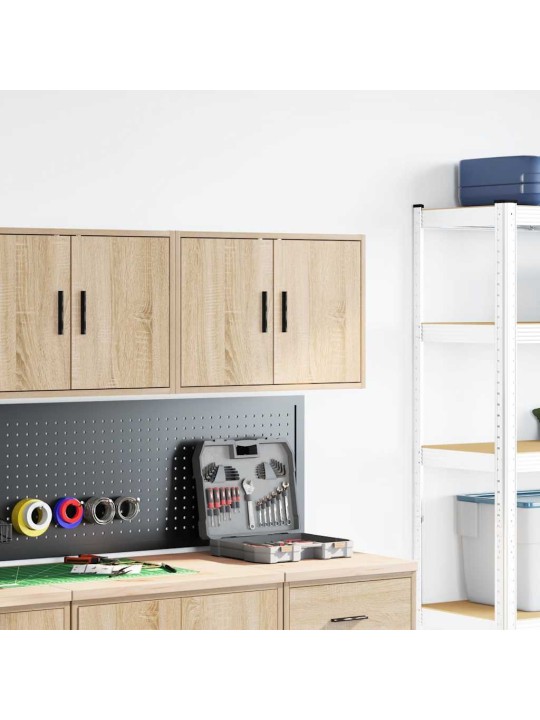 Garážová nástěnná skříň sonoma oak engineered wood