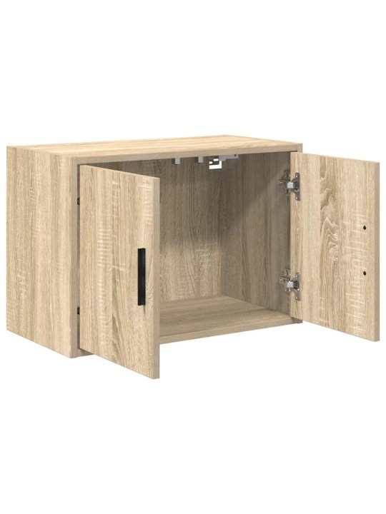 Garážová nástěnná skříň sonoma oak engineered wood