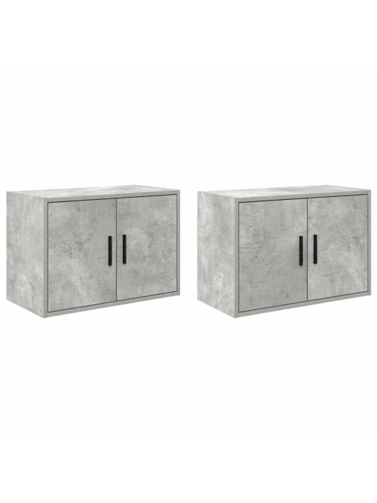 Garážové nástěnné skříně 2 ks beton grey kompozitní dřevo