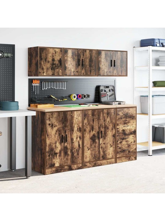 Garážová nástěnná skříňka smoked oak engineered wood