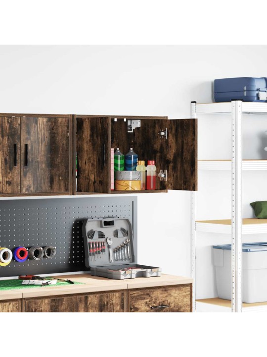 Garážová nástěnná skříňka smoked oak engineered wood