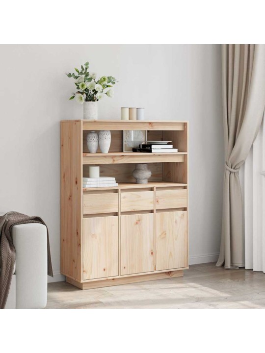 Skříň highboard 89x34x116,5 cm masivní borové dřevo