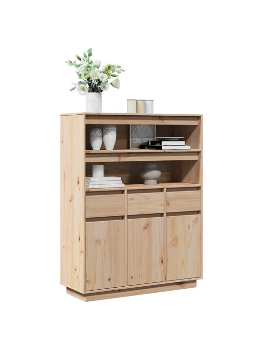 Skříň highboard 89x34x116,5 cm masivní borové dřevo