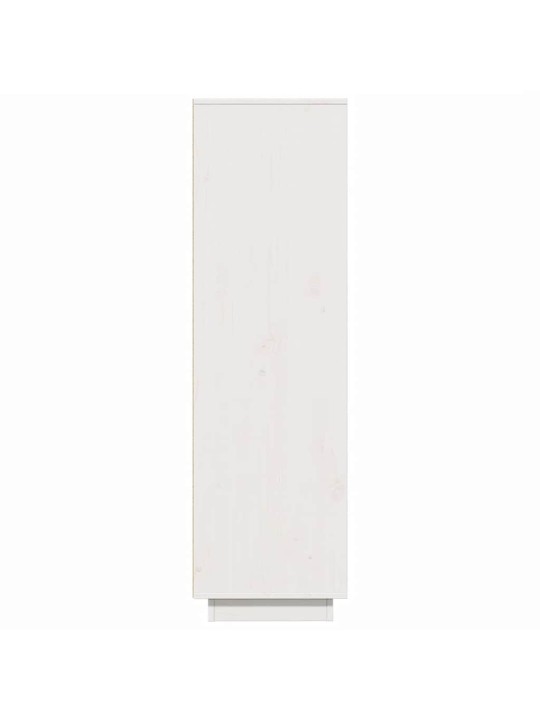 Skříň highboard bílá 89x34x116,5 cm masivní borové dřevo