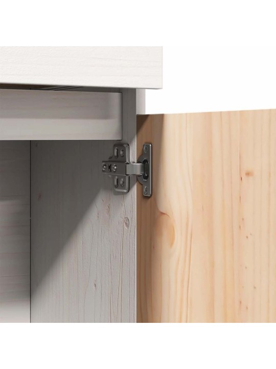 Skříň highboard bílá 89x34x116,5 cm masivní borové dřevo