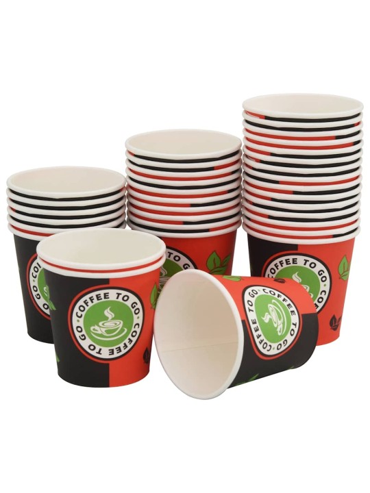 Papírové kelímky na kávu s víčky 1000 pcs 4oz 120ml