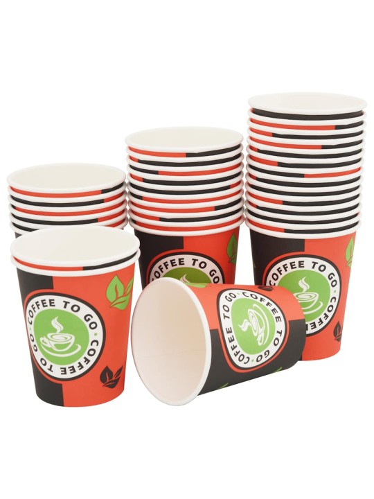 Papírové kelímky na kávu s víčky 1000 pcs 8oz 240ml