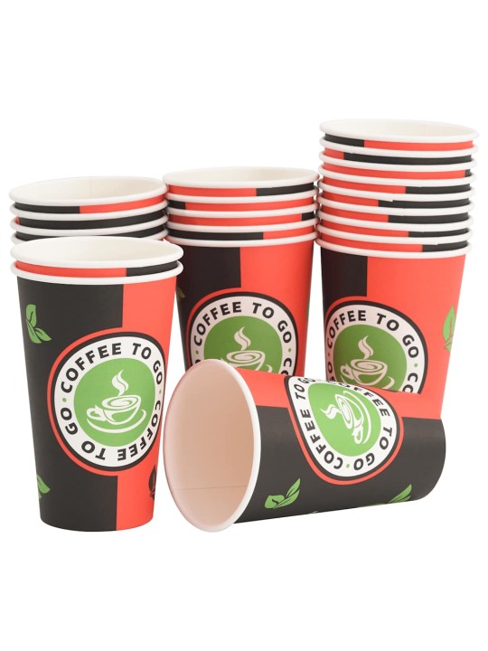 Papírové kelímky na kávu s víčky 1000 pcs 16oz 400ml