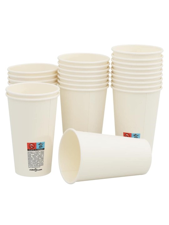 Papírové kelímky na kávu s víčky 1000 pcs 16oz 400ml