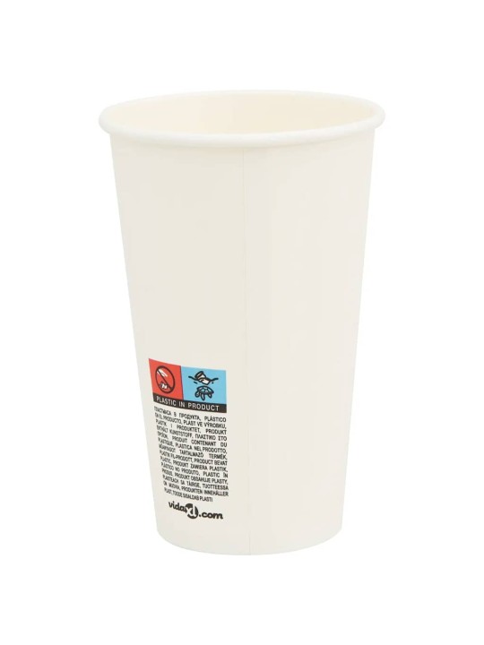 Papírové kelímky na kávu s víčky 1000 pcs 16oz 400ml