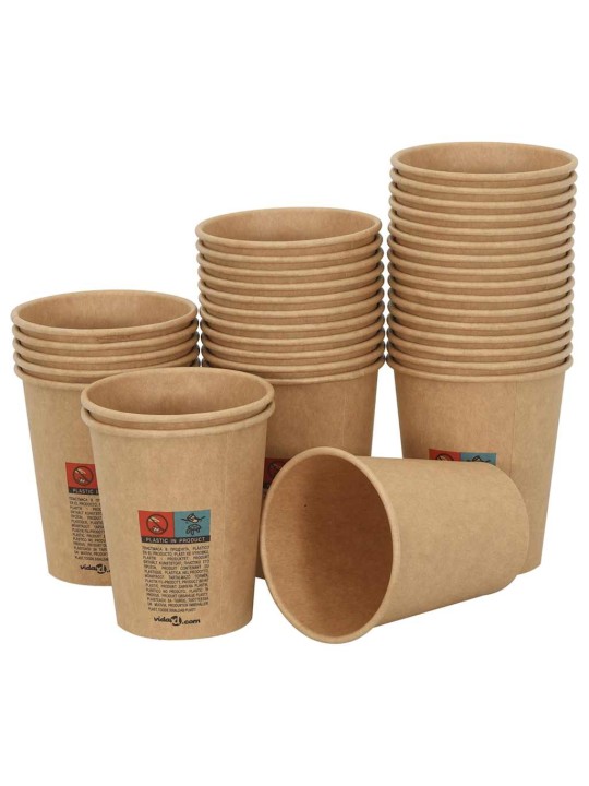 Papírové kelímky na kávu s víčky 1000 pcs 8oz 200ml